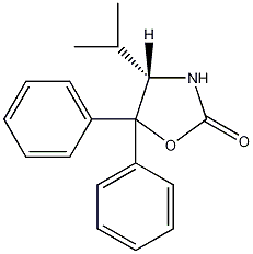 (S)-(−)-4-异丙基-5,5-二苯基-2-恶唑烷酮结构式