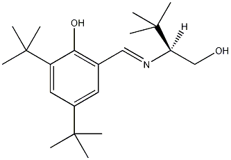 (S)-(−)-2-(3,5-二叔丁基亚水杨基氨基)-3,3-二甲基-1-丁醇结构式