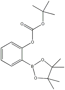 2-(4,4,5,5-四甲基-1,3,2-二杂戊硼烷-2-基)苯基]氨基甲酸正丁酯结构式