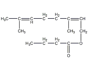 丁酸香叶酯结构式
