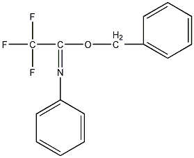 苄基-2,2,2-三氟-N-苯基亚氨逐乙酸酯结构式