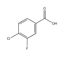 4-氯-3-氟苯甲酸结构式