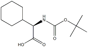 叔丁氧羰基-D-环己基甘氨酸结构式