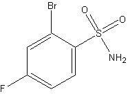 2-溴-4-氟苯磺酰胺结构式