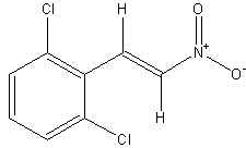 2,6-二氯-ω-硝基苯乙烯结构式