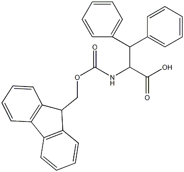 N-(9-芴甲氧羰基)-β-苯基-D-苯丙氨酸结构式