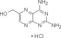 2,4-二氨基-6-(羟甲基)蝶啶盐酸盐结构式