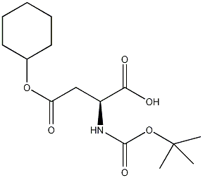 叔丁氧羰基-天冬氨酸-4-环己脂结构式