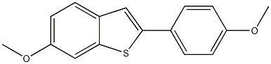 6-甲氧基-2-(4-甲氧基苯基)苯并噻吩结构式