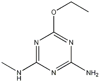 2-氨基-4-甲氨基-6-乙氧基-1,3,5-三嗪结构式