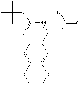 (R)-Boc-3,4-二甲氧基-β-苯丙氨酸结构式