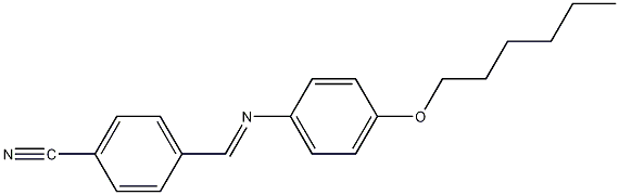 N-(对氰基亚苄基)-对己氧基苯胺结构式