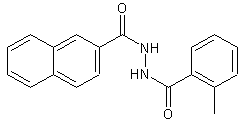 2-(2-萘酰)-1-(邻甲苯酰)肼结构式