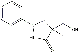 4-羟甲基-4-甲基-1-苯基-3-吡唑烷酮结构式