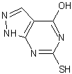 4-羟基-6-巯基吡唑(3,4-d)嘧啶结构式