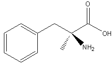(S)-(-)-2-氨基-2-甲基-3-苯基丙酸结构式