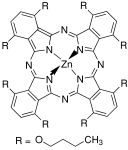 1,4,8,11,15,18,22,25-八丁氧基酞菁锌盐结构式
