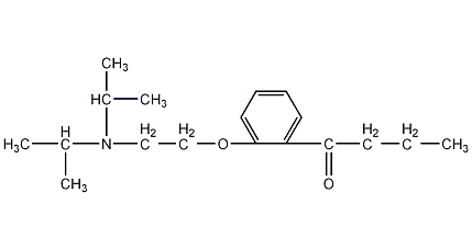 1-[2-[2-[二(异丙基)氨基]乙氧基]苯基]丁烷-1-盐酸盐结构式