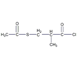 3-乙酰硫基异丁酰氯结构式