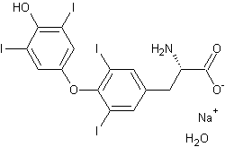 L-甲状腺素钠盐水合物结构式