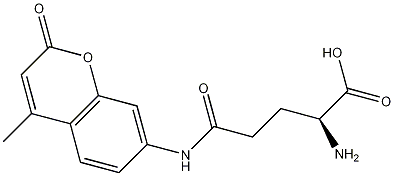 L-谷氨酸-γ-(7-酰胺基-4-甲基香豆素)结构式