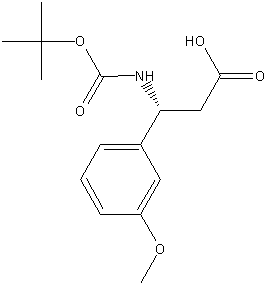 (R)-Boc-3-甲氧基-β-苯丙氨酸结构式