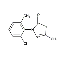 2-(2-氯-6-甲基苯基)-2,4-二氢-5-甲基-3H-吡唑-3-酮结构式