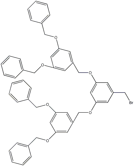 3,5-双[3,5-双(苄氧基)苄氧基]苄基溴结构式
