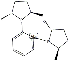 (-)-1,2-双((2R,5R)-2,5-二甲基磷)苯结构式
