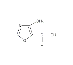 4-甲基-1,3-噁唑-5-羧酸结构式