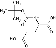N-叔丁氧羰基-L-谷氨酸结构式
