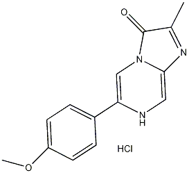 6-(4-Methoxyphenyl)-2-methyl-3,7-dihydroimidazo[1,2-a]pyrazin-3(7H)-one hydrochloride结构式