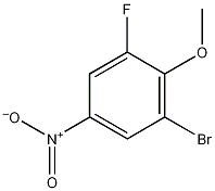 2-溴-6-氟-4-硝基苯甲醚结构式