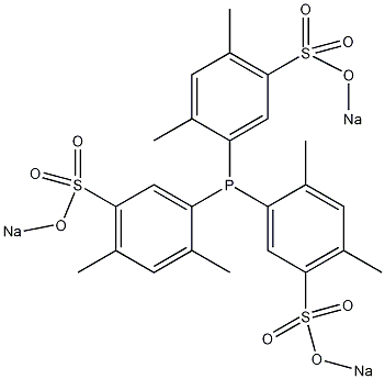 三(2,4-二甲基-5-磺酸苯基)膦磷酸三钠盐结构式