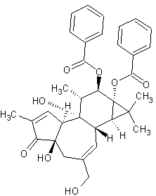 佛波醇-12,13-二苯甲酸结构式
