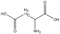 DL-天冬氨酸-3-13C结构式