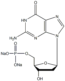2´-脱氧鸟苷-5´-磷酸二钠结构式