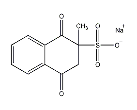 2-甲基-1,4-萘醌硫酸氢钠结构式