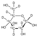 D-葡萄糖-13C6,1,2,3,4,5,6,6-d7结构式