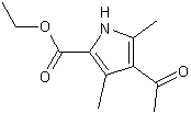 3-乙酰基-2,4-二甲基-5-乙酸基吡咯结构式
