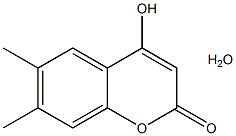 4-羟基-6,7-二甲基香豆素结构式