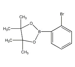 2-(2-溴苯基)-4,4,5,5-甲基-1,3,2-二杂氧戊硼烷结构式