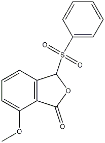 7-甲氧基-3-苯磺酰基-1(3H)-异苯并呋喃酮结构式