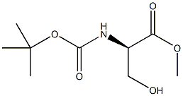 n-(叔丁氧基羰基)-d-丝氨酸甲酯结构式