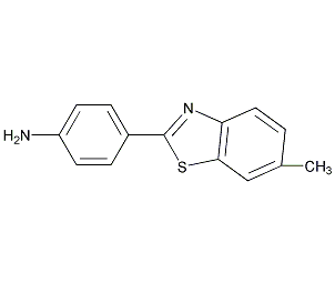 2-(4-氨基苯基)-6-甲基苯并噻唑结构式