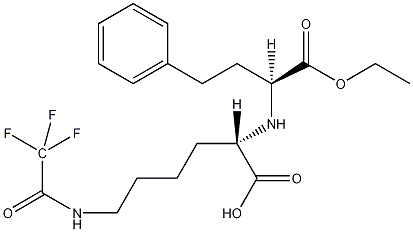 (S)-(-)-1-(N-(1-乙氧羰基-3-苯丙基)-N-三氟乙酰基]-L-赖氨酸结构式