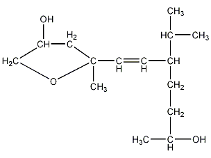 (E)-1,4-环氧-7-异丙基-4-甲基-5-十一碳烯-2,10-二醇结构式