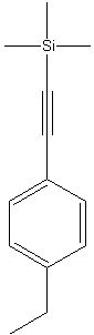 4-乙基三甲基硅乙炔苯结构式
