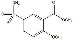 5-(磺酰胺)-2-甲氧基苯甲酸甲酯结构式