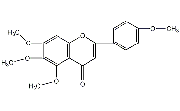 4',5,6,7-四甲氧基黄酮结构式